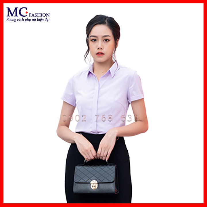 Áo sơ mi công sở nữ đẹp ngắn tay mc fashion a208