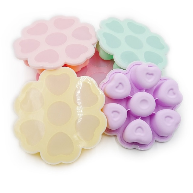 Khay trữ silicon 7 ngăn có nắp đậy 60ml
