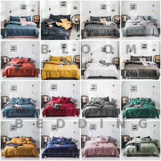 Bộ Chăn Ga Gối Cotton Lụa 60s Thêu Sumoi Cao Cấp - BLOOM BEDDING - Đủ kích thước
