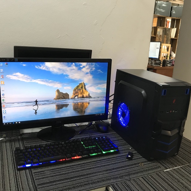 Máy tính bộ CPU intel core i5 2400, RAM 8GB,ổ cứng SSD 120GB, HDD 500GB và Màn hình 22 inch cũ. Tặng bàn phím chuột LED