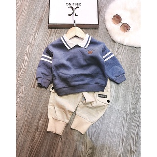 áo nỉ cổ cho bé trai(1-4t)