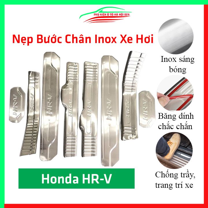 Bộ nẹp bước chân inox ô tô Honda HR-V chống trầy làm đẹp ô tô