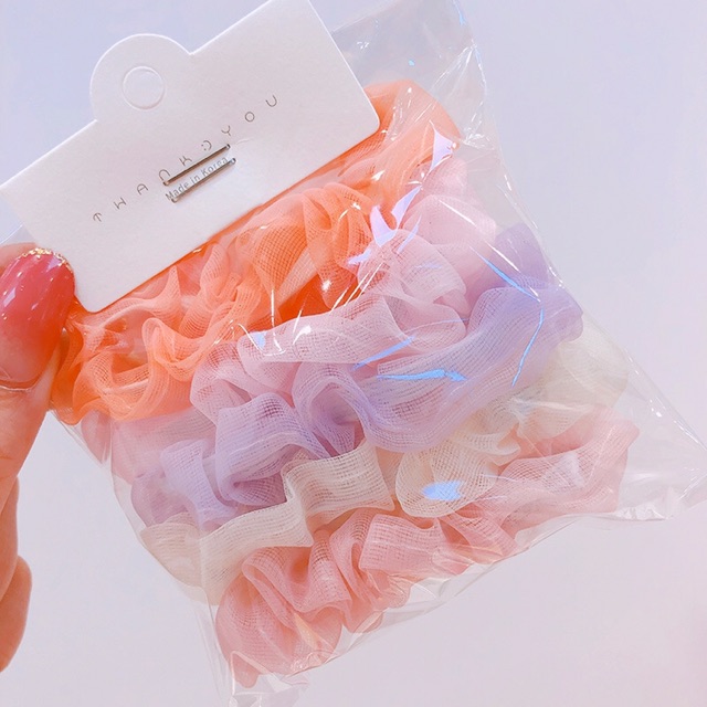 Scrunchie xinh xắn nhiều màu, buộc tóc vải nhiều màu xinh xắn. Nơ buộc tóc bằng vải đáng yêu