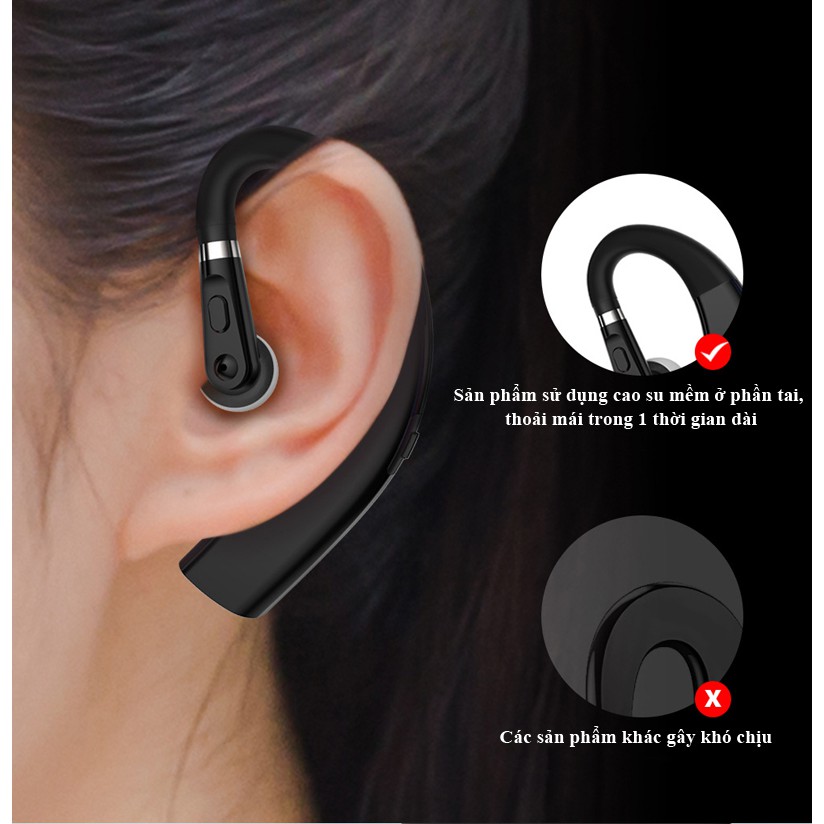 Tai nghe bluetooth không dây M11,Tai nghe một bên bluetooth hỗ trợ Nghe nhạc