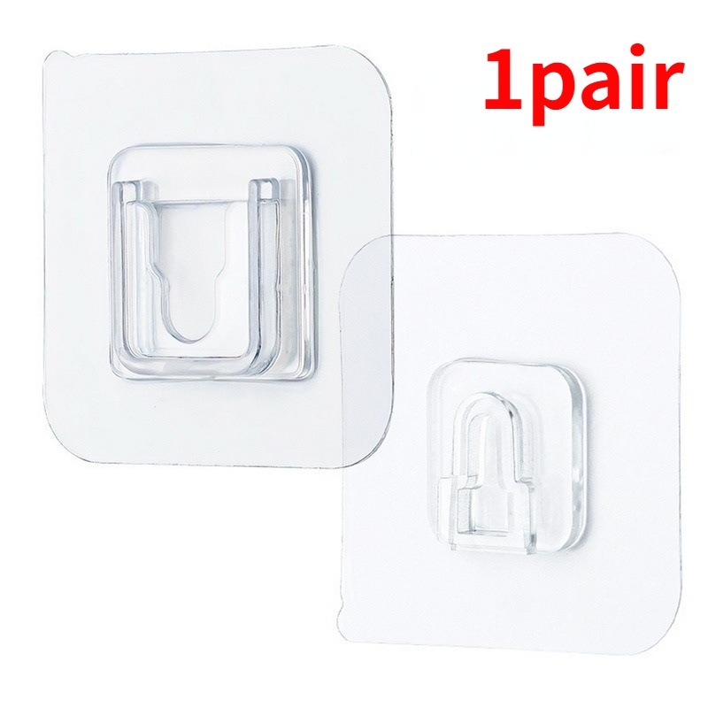 1 Cặp Móc Treo Đồ Dán Tường Đa Năng Hai Mặt Chống Thấm Nước