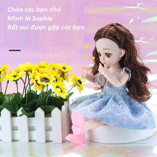 Búp bê bjd 30cm 22 khớp mắt đá siêu đẹp nhiều loại đầm váy dễ thương