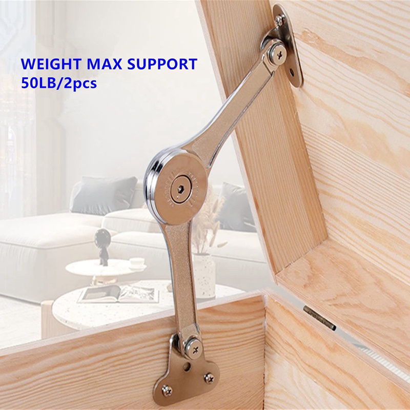 Set 2 Bản Lề Mềm Chịu Lực Tốt Hỗ Trợ Mở Nắp Tủ Nhà Bếp Hỗ Trợ Maximum 50Lbs