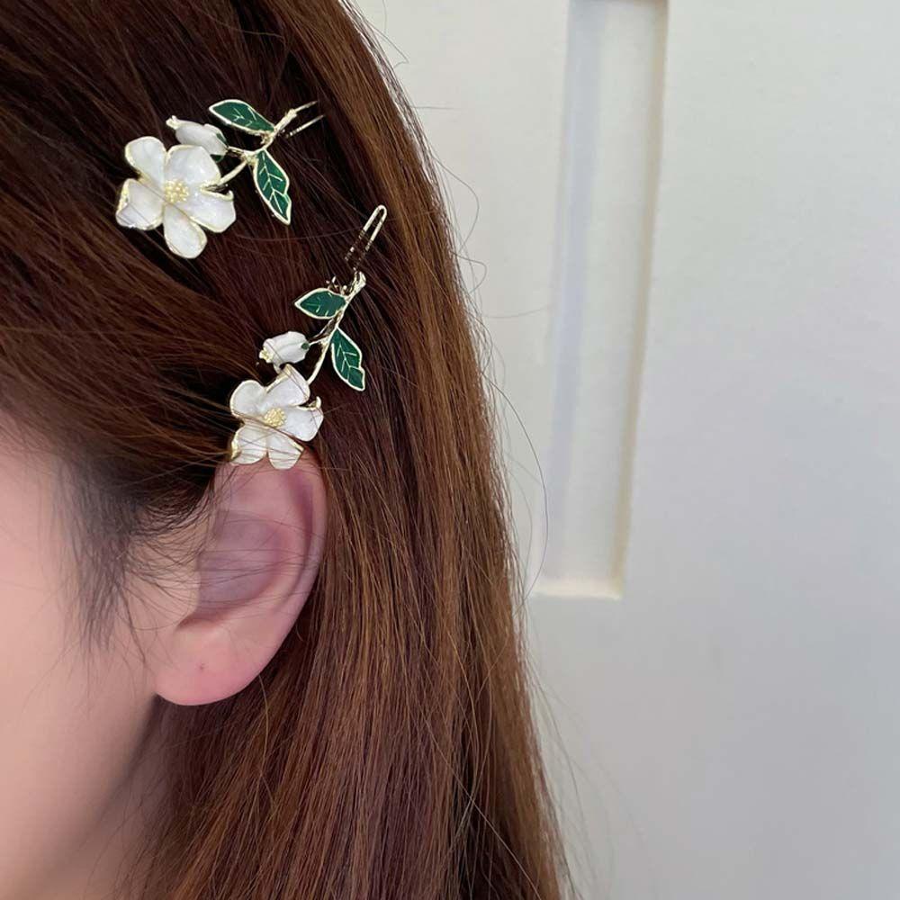 Kẹp Tóc Hình Vỏ Sò / Hoa Bằng Hợp Kim Xinh Xắn Cho Cô Dâu WMES15H