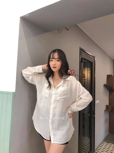 Áo Sơ Mi 2 Túi Form Rộng Oversize | BigBuy360 - bigbuy360.vn