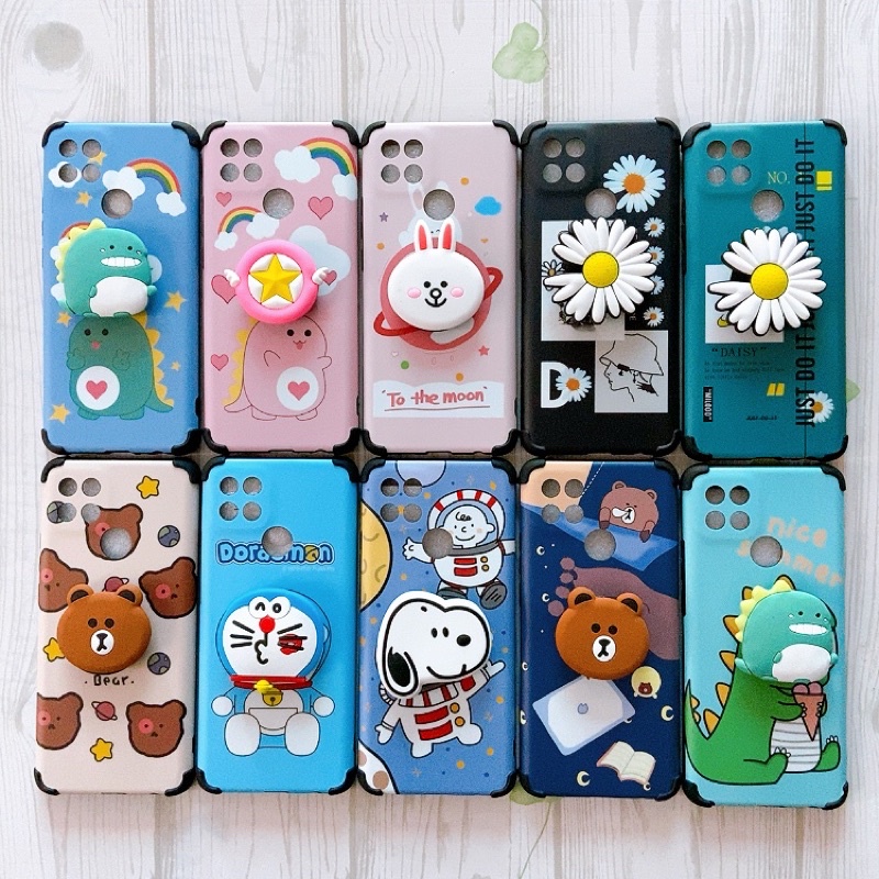 Ốp lưng Idm Hàn Quốc kèm pop Oppo F9/Realme 2 pro/A5s/A7/A12/A1k/Realme C2/Oppo A15/Oppo A15s
