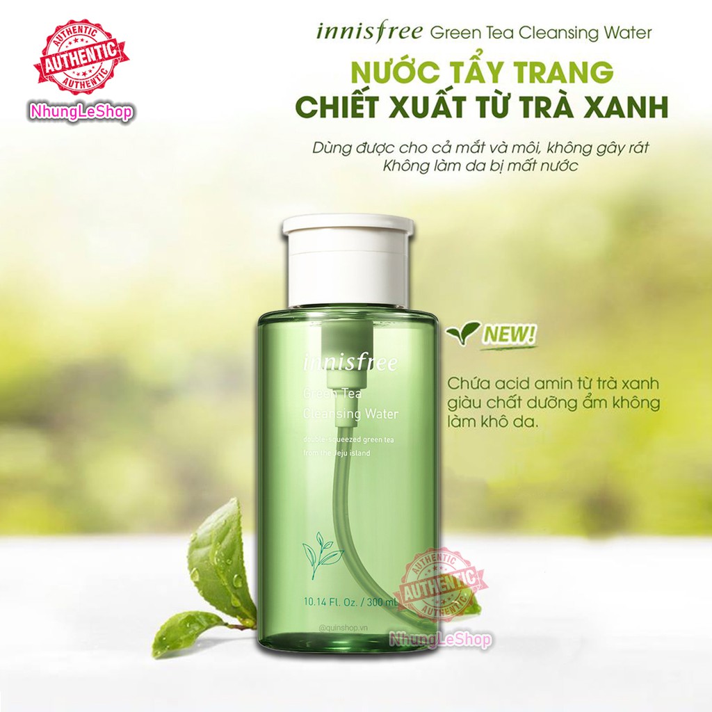 Nước Tẩy Trang Trà Xanh innisfree Green Tea Cleansing Water 300ml [Mẫu Mới]