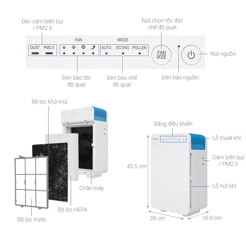 Màng lọc không khí hepa Daikin BAFP001AE