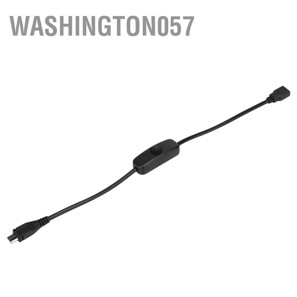 Dây Cáp Nối Dài Cổng Micro USB Cái Washington057 Với Công Tắc 501 Nút Dành Cho Raspberry Pi