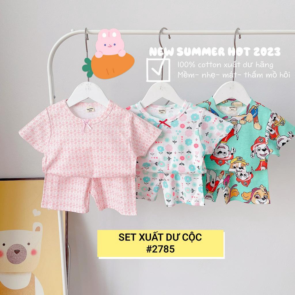 XẢ HÀNG LẺ SIZE BÉ GÁI , SIZE 120 16-18KG ( set 3 bộ ) đồ bộ bé gái  mùa hè , quần áo trẻ em xuất dư , xả 105k/set/3 bộ