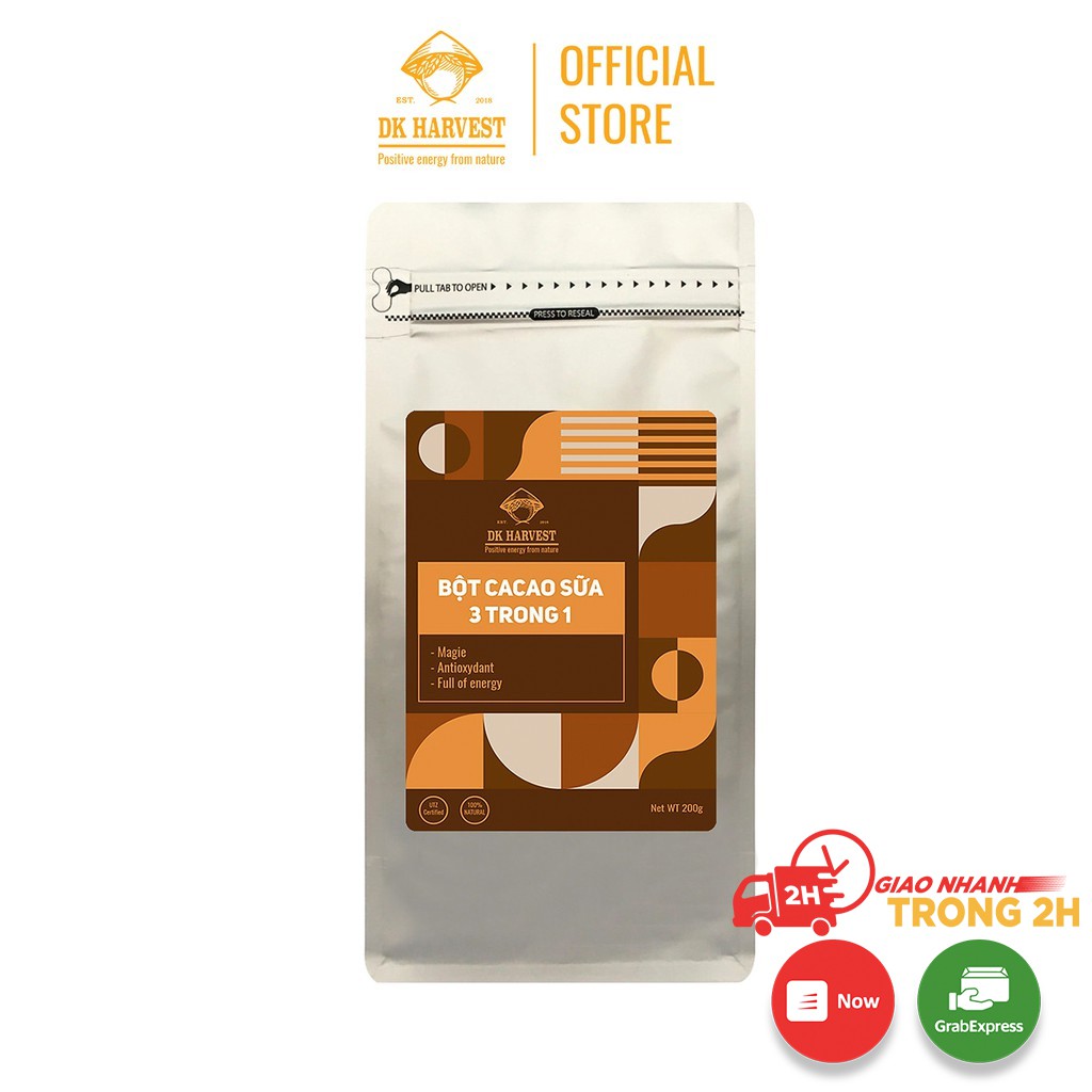 Bột Cacao Sữa 3 trong 1 DK Harvest - 100g, 200g, 500g | BigBuy360 - bigbuy360.vn