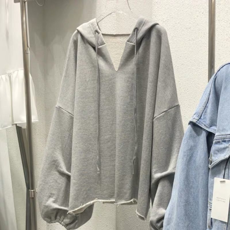 Áo hoodie Mỏng Rộng Tay Dài plus size