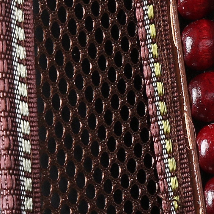 Bộ lót ghế, tấm lưới tựa lưng massage hạt gỗ dùng cho xe ô tô, tích hợp 2 màu