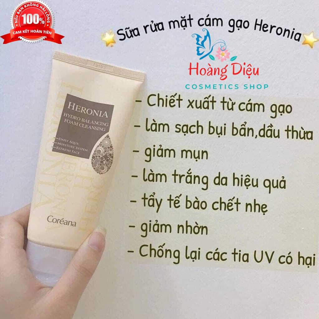 Sữa Rửa Mặt Cám Gạo HERONIA COREANA