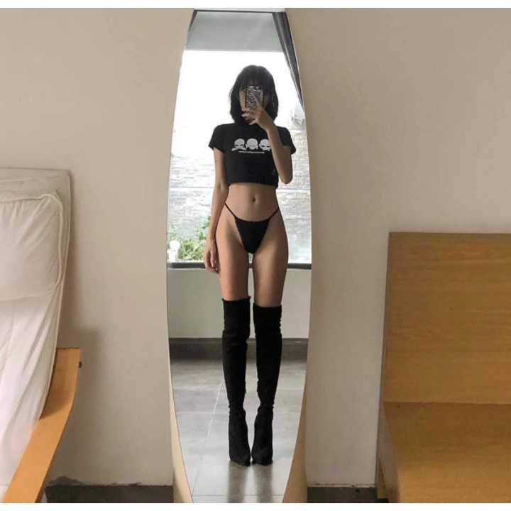 CK019 ( MẪU MỚI )- Quần lót T-string thun su cao cấp phối ren KELLY WANG