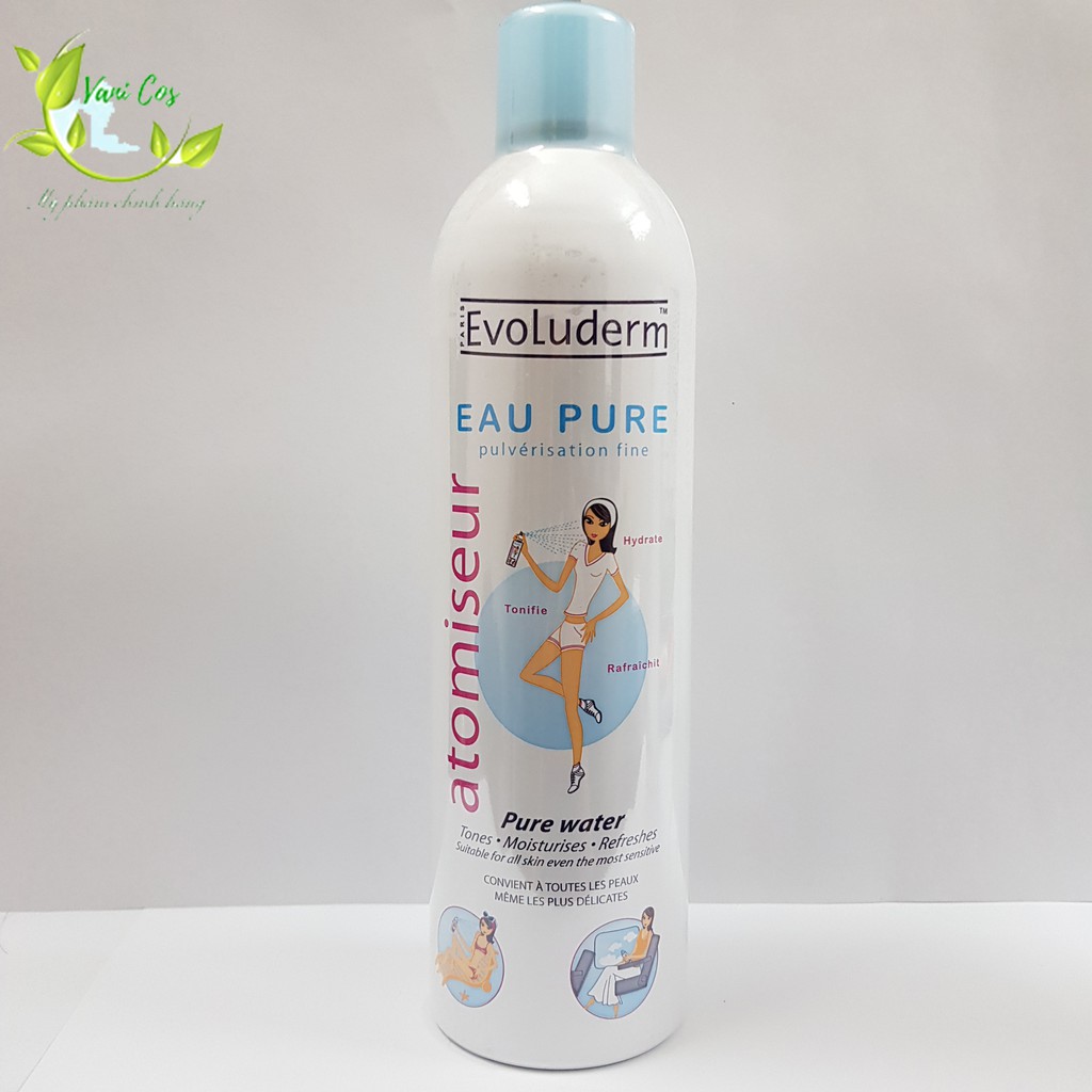 Xịt khoáng Evoluderm Atomiseur Eau Pure 400ml