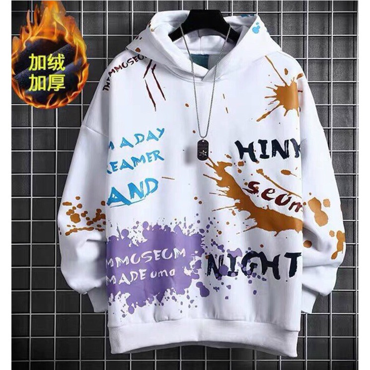 Áo khoác hoodies có mũ nam hoạ tiết cực chất rực rỡ phong cách mới 2021