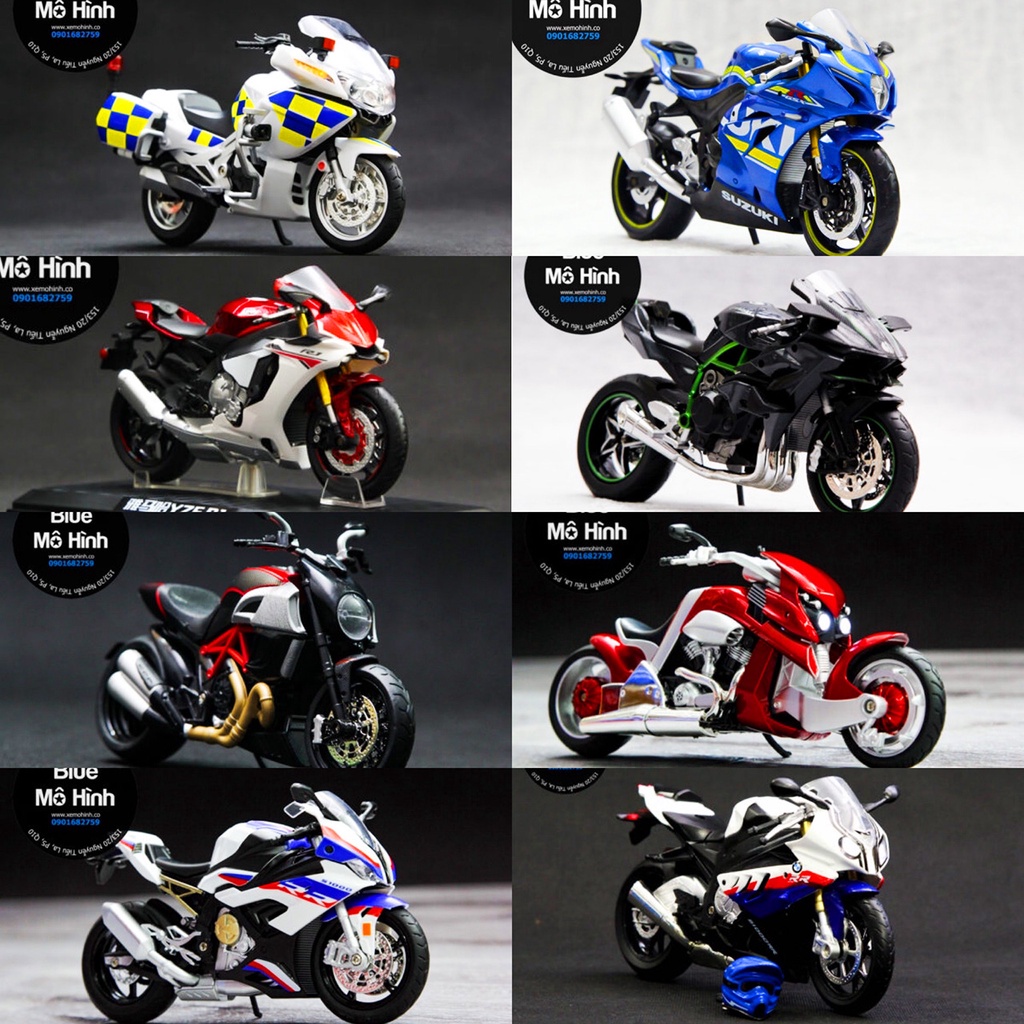 Xe mô hình mô tô BMW S1000RR New 1:12