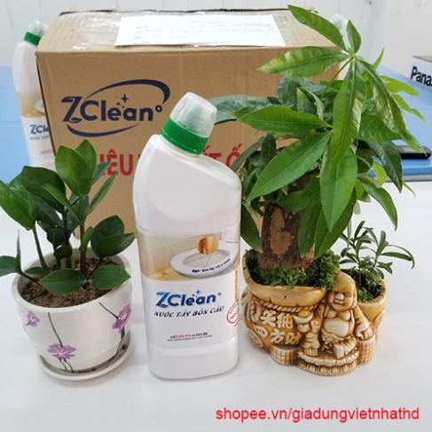 Nước tẩy bồn cầu Pro - Siêu tẩy vết ố vàng ZCLEAN không mùi clo, bảo vệ thiết bị không hại men sứ, d