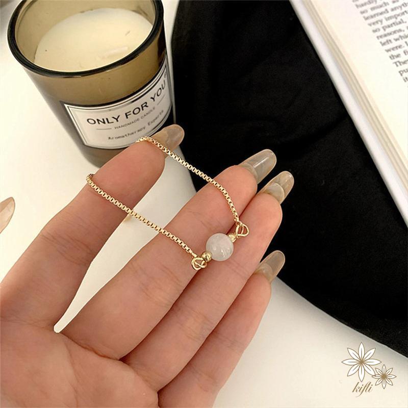 Vòng Tay Đính Đá Opal Thiết Kế Đơn Giản Có Thể Điều Chỉnh Kích Cỡ