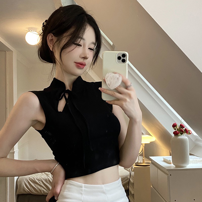 Áo Croptop Sát Nách Màu Sắc Thời Trang Mùa Hè Quyến Rũ Cho Nữ