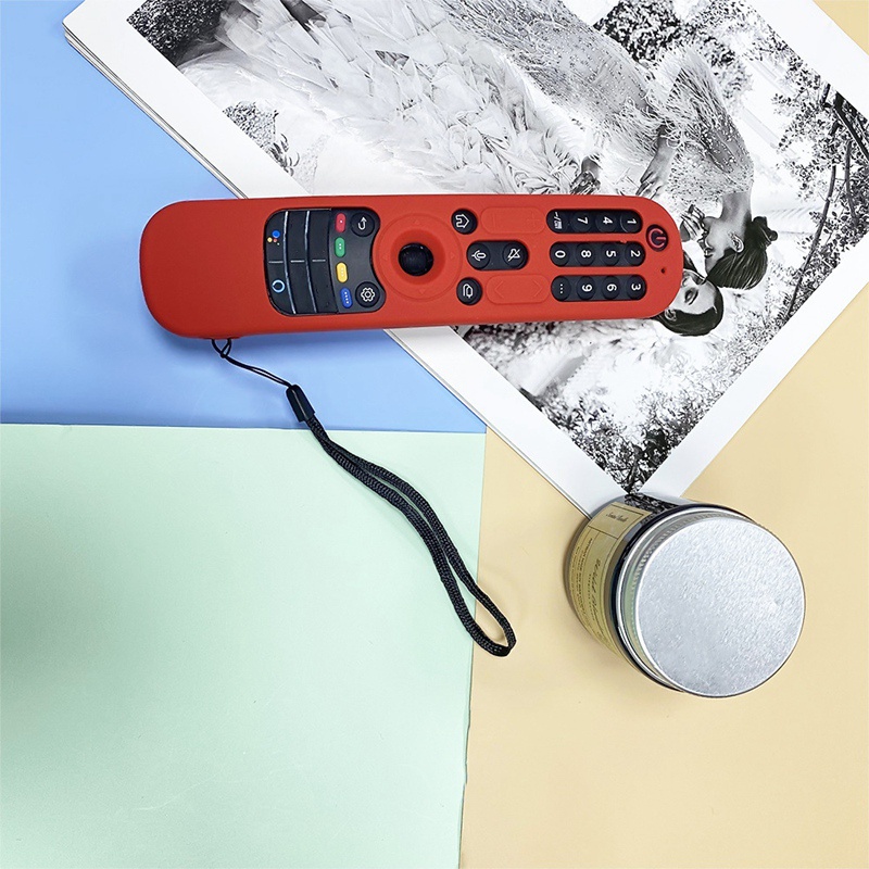 Vỏ bọc silicone bảo vệ bộ điều khiển từ xa cho LG OLED TV AN-MR21GC MR21N/ 21GA MR21GA màu đen