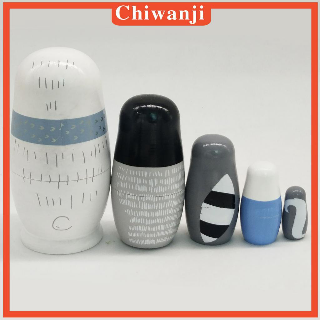 Set 5 búp bê nga Matryoshka bằng gỗ trầm thích hợp làm quà tặng