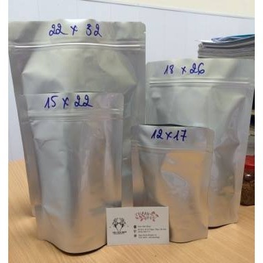 Túi Zip bạc 2 mặt - Túi zip bạc 1kg đựng các loại hạt khô hàng loại 1 dày dặn - Bao Bì Khả Anh