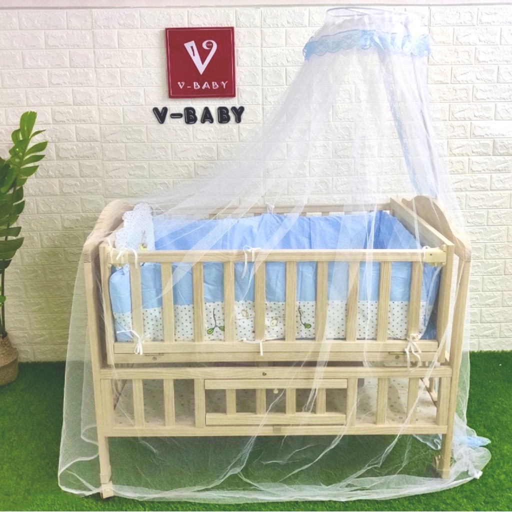 [TẶNG QUÂY ĐỆM + MÙNG ĐA NĂNG] Nôi Điện Đưa Tự Động Thông Minh Vbaby F5 Đa Năng