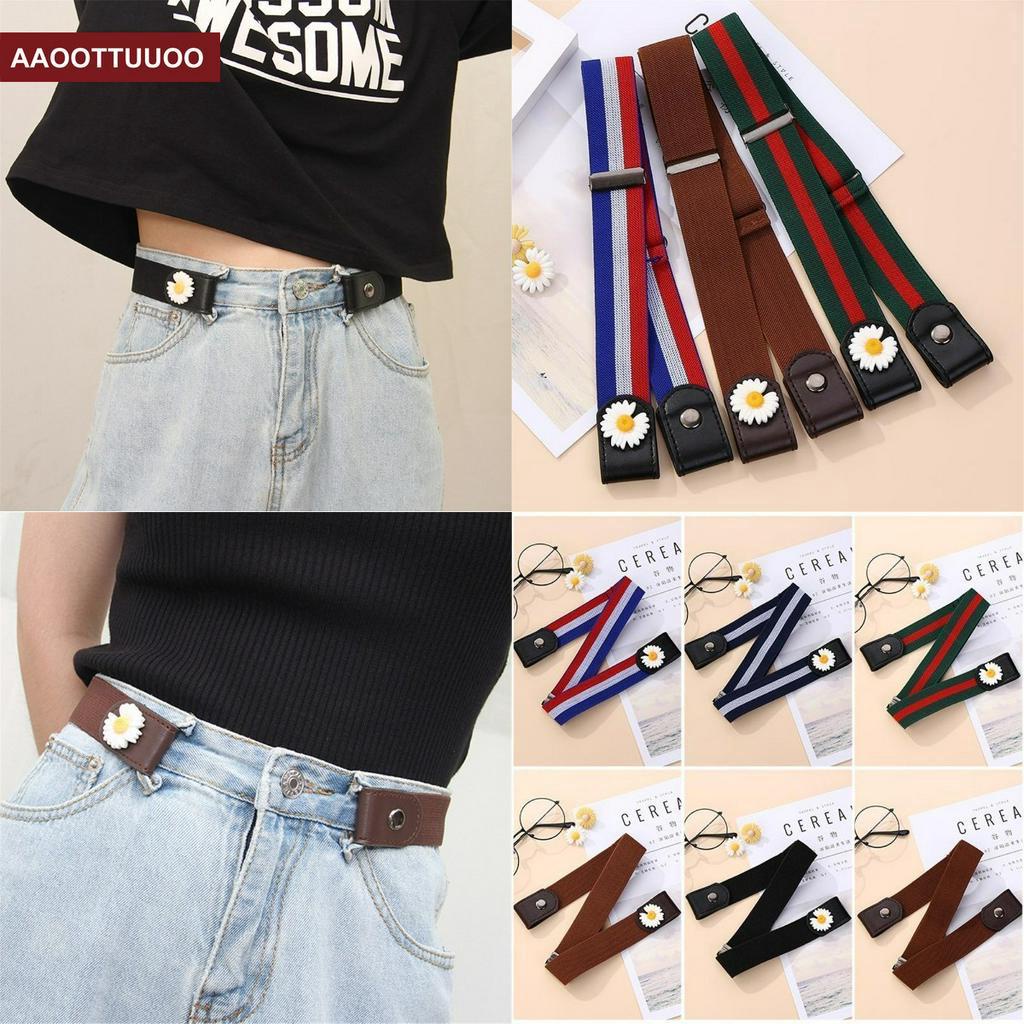 Thắt lưng không đường may co giãn không có lỗ thời trang cho nam và nữ