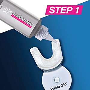 [Hàng chuẩn Úc] Bộ làm trắng răng bằng ánh sáng xanh White glo white accelerator blue light teeth whitening system Úc