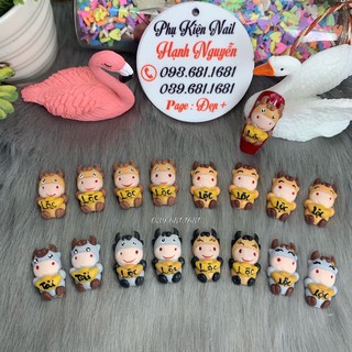 Hoạt hình : Trâu Vàng Gắn Móng Nail 2021. Set 2 con 44.000
