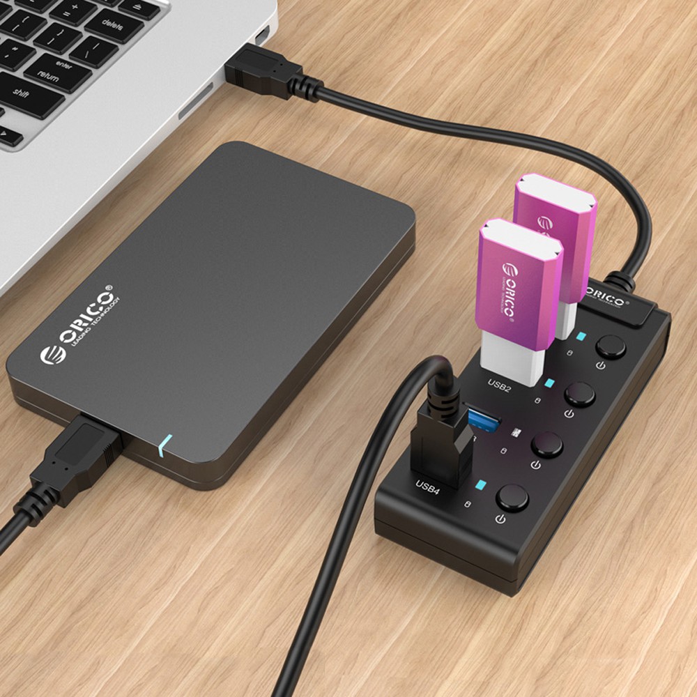 Bộ chia Hub 4 cổng USB 3.0 ORICO W9PH4-BK