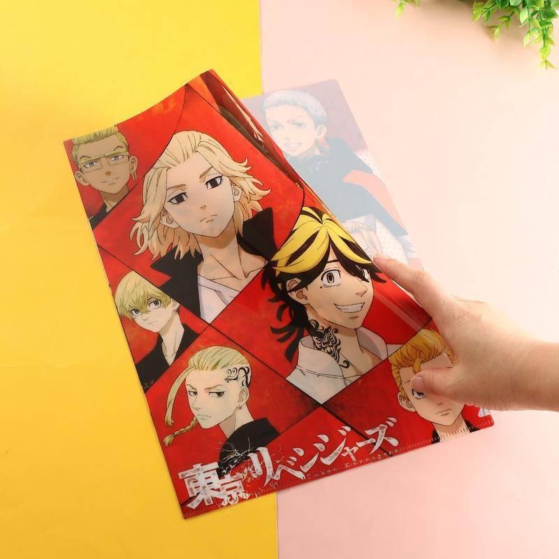 Túi đựng tài liệu bằng PVC cỡ A4 in hình anime dễ thương