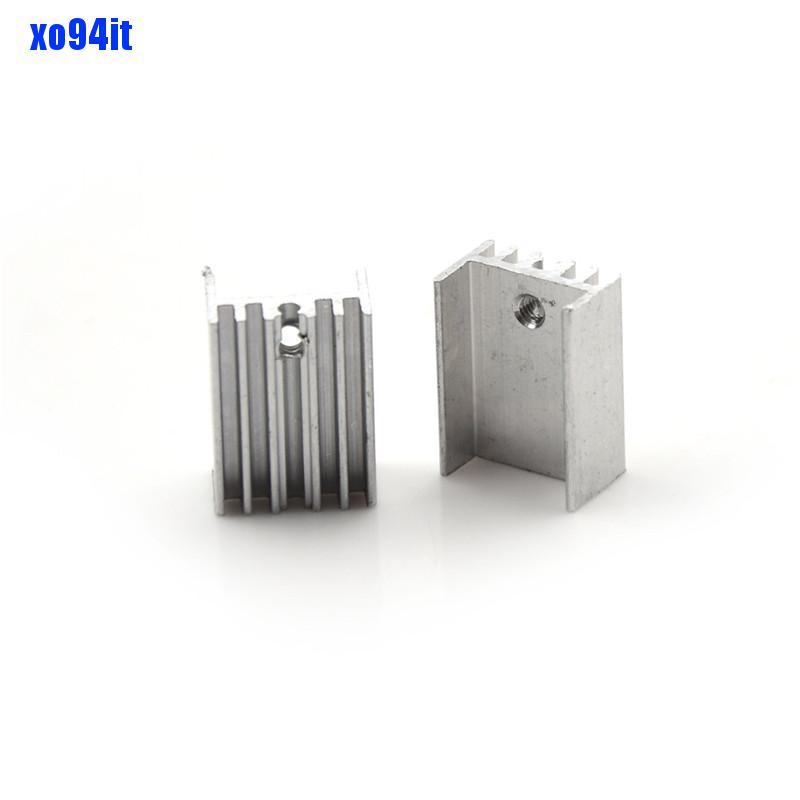 Bộ 10 Miếng Nhôm Tản Nhiệt Cho Bán Dẫn To-220 Transistor 20x15 X 10mm