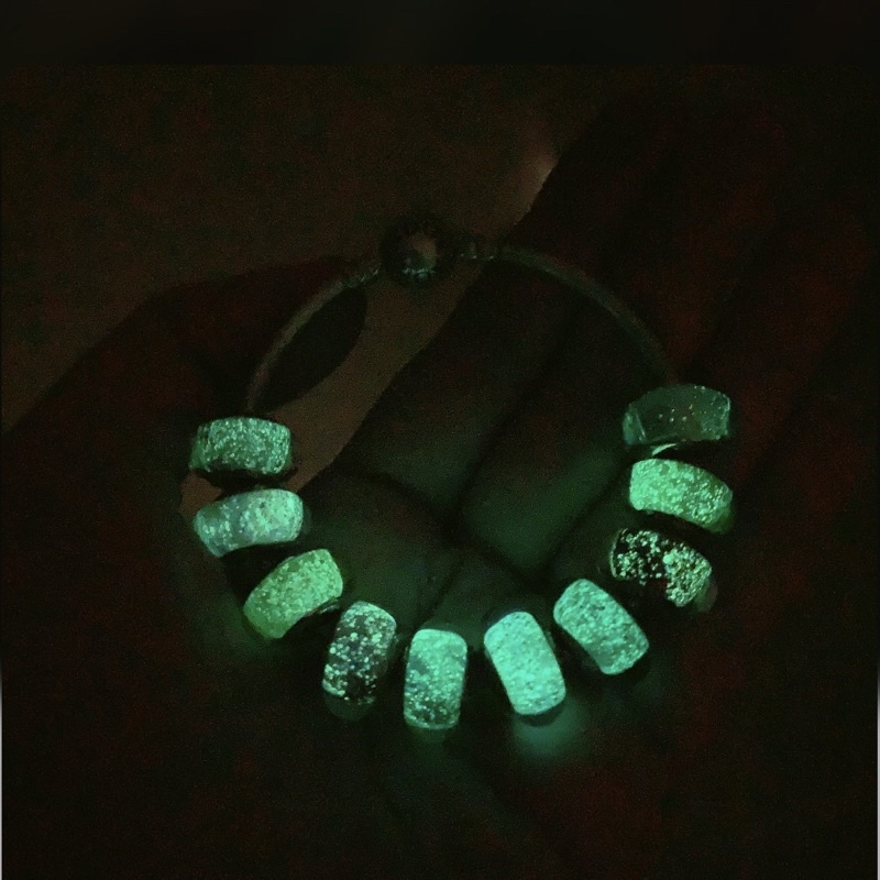 Hạt charm glass PHÁT SÁNG bạc s925 Cao cấp  - CHARMGLASS