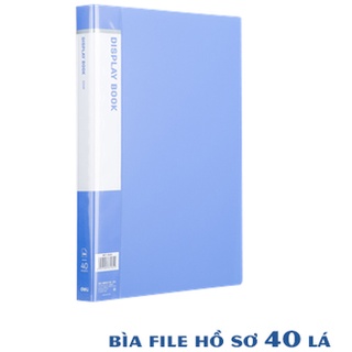 Bìa file hồ sơ 40 lá nhựa a4 deli e5240