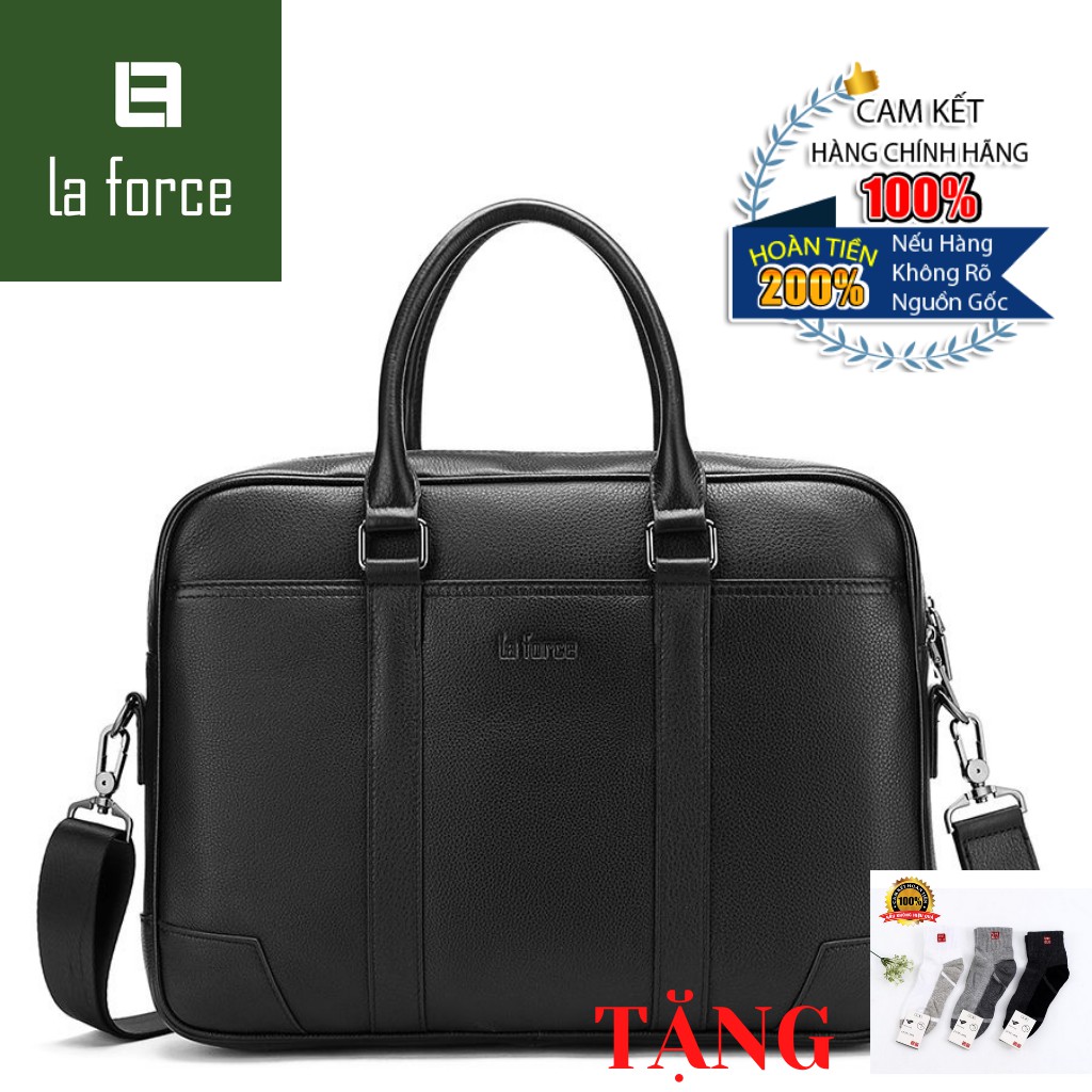 Túi Laptop Nam LAFORCE Phối Họa Tiết TLA919319879-D Tặng Tất UNIQLO Chính Hãng