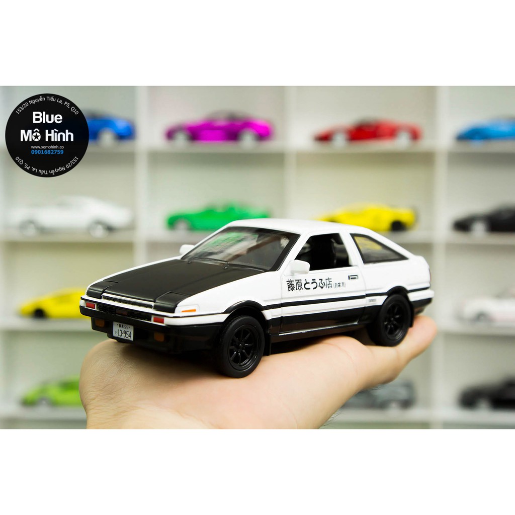 Blue mô hình | Xe mô hình Toyota AE86 Trueno Apex Hatchback Initial D tỷ lệ 1:32