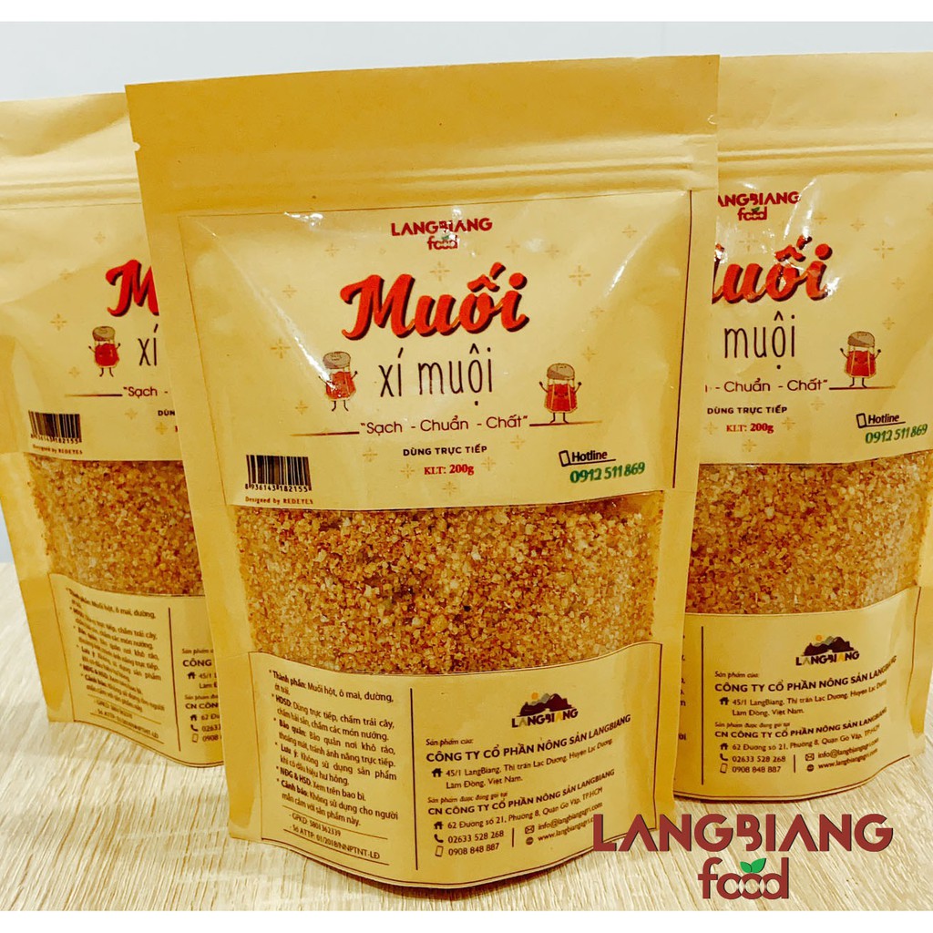 Muối xí muội Langbiang Food 250g (túi Zip)