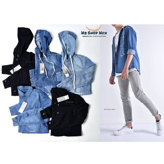 Áo Khoác Denim Wash Xanh Nhạt Mẫu Mới Routine Phối Nón