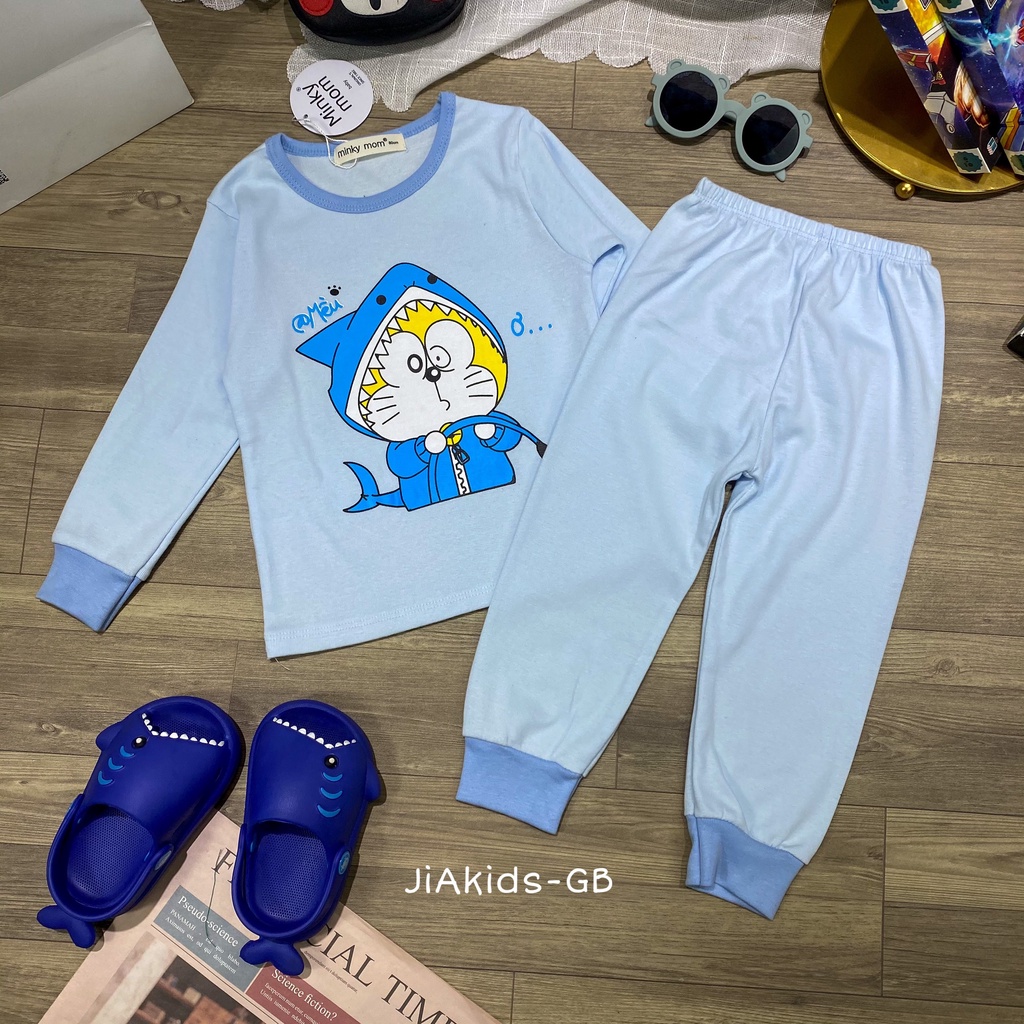 [Bé:6-19kg] Bộ Quần Áo Dài Tay Minky Mom, Vải Cotton Hàn Mềm Mịn Cho Bé 6-19Kg-Mã:TD-IN58