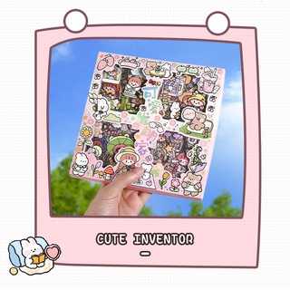 Set 10 tấm sticker cute chiết ngẫu nhiên từ hộp 100 sticker - Nhà phát minh dễ thương