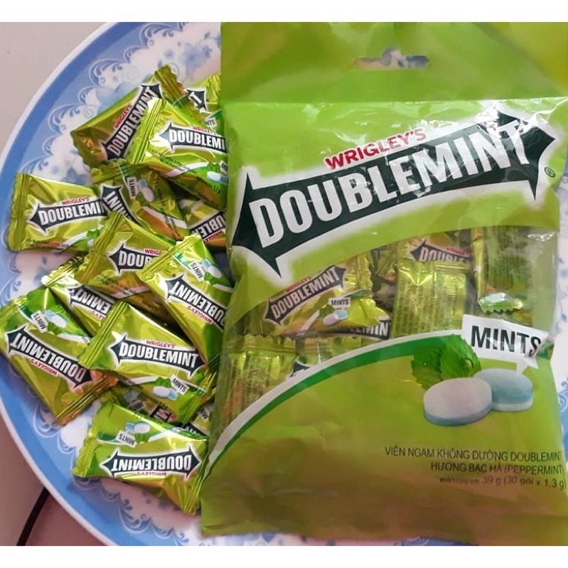 Viên ngậm không đường Doublemint hương bạc hà