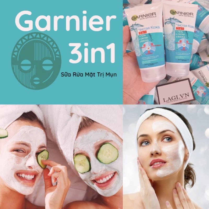 Gel rửa mặt GARNIER 3 trong 1