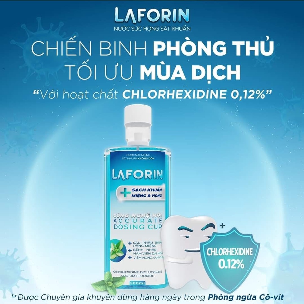 Nước Súc miệng sát khuẩn LAFORIN (500ml)